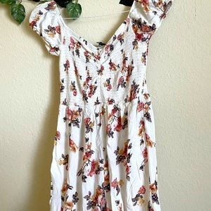 Floral Over-shoulder Jumpsuit